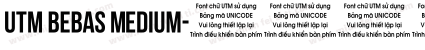 UTM Bebas Medium字体转换